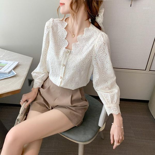 blouses women chiffon cardigan puff sleeve v-neck hollow long-sleeved french apricot color long-sleeved lace blouse shirt1, White
blouses women chiffon cardigan puff sleeve v-neck hollow long-sleeved french apricot color long-sleeved lace blouse shirt1, White
