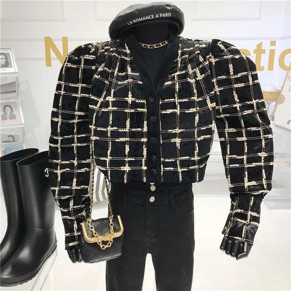 vintage velvet jacket coat women's autumn/winter 2020 new bubble sleeve design single breasted cotton jacket1, Black;brown
vintage velvet jacket coat women's autumn/winter 2020 new bubble sleeve design single breasted cotton jacket1, Black;brown