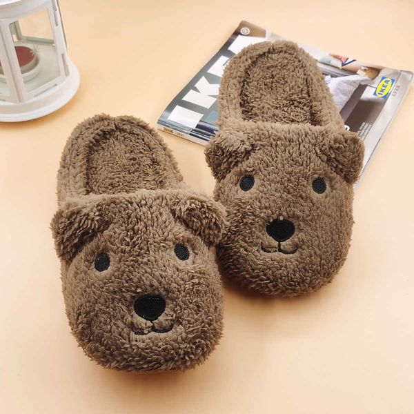 autumn and winter cartoon indoor plush lovely embroidered bear home soft bottom cotton slippers female, Black
autumn and winter cartoon indoor plush lovely embroidered bear home soft bottom cotton slippers female, Black