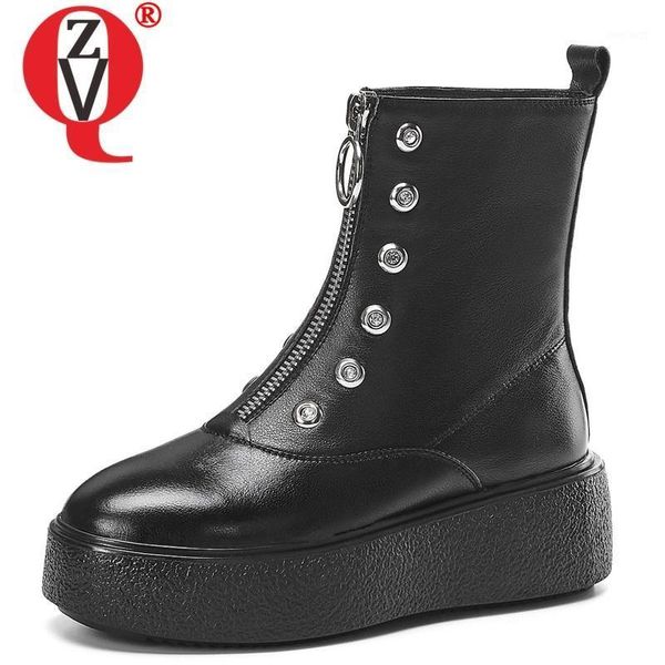 zvq winter new fashion ankle boots outside comfortable high heels platform genuine leather front zip women shoes drop shipping1, Black
zvq winter new fashion ankle boots outside comfortable high heels platform genuine leather front zip women shoes drop shipping1, Black