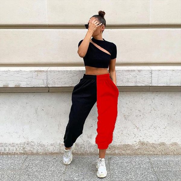 black amp; white patchwork harem pants women black amp; red sweat pants joggers streetwear loose casual sporty casual trousers, Black;white
black amp; white patchwork harem pants women black amp; red sweat pants joggers streetwear loose casual sporty casual trousers, Black;white