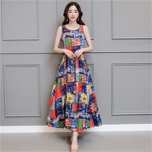 2021 new floral women print women's summer cotton and sleeveless flax maxi elegant dress party wxf942 yvey, Black;gray
2021 new floral women print women's summer cotton and sleeveless flax maxi elegant dress party wxf942 yvey, Black;gray