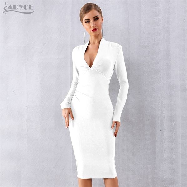 adyce 2020 new autumn women bandage dress vestidos deep v long sleeve bodycon club dress midi celebrity evening party dress lj200818, Black;gray
adyce 2020 new autumn women bandage dress vestidos deep v long sleeve bodycon club dress midi celebrity evening party dress lj200818, Black;gray
