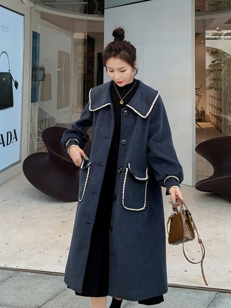 mbubble sleeve women's new autumn / winter 2020 medium length loose and slim soft woolen coat, Black
mbubble sleeve women's new autumn / winter 2020 medium length loose and slim soft woolen coat, Black