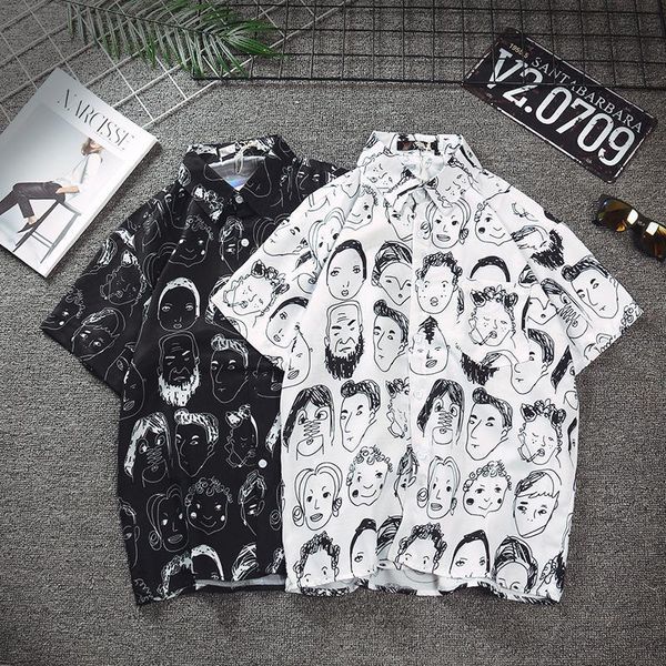 fashion summer casual shirt quick-drying short-sleeved men's printing single breasted shirt hip hop shirt japanese streetwear, White;black
fashion summer casual shirt quick-drying short-sleeved men's printing single breasted shirt hip hop shirt japanese streetwear, White;black