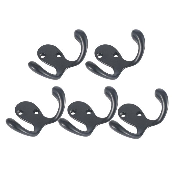 5pcs heavy duty double prong coat hooks wall mounted with 10 screws metal robe hooks utility hooks for coat, scarf, bag, towel, key, cap
5pcs heavy duty double prong coat hooks wall mounted with 10 screws metal robe hooks utility hooks for coat, scarf, bag, towel, key, cap