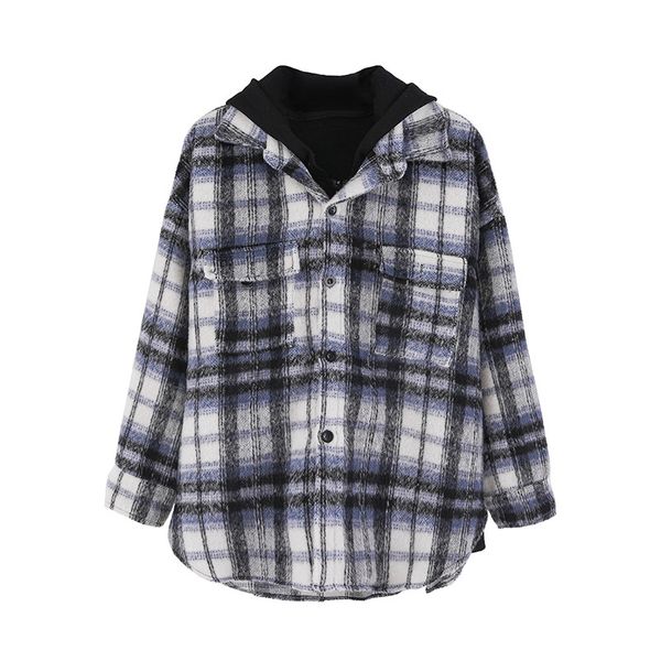 high street plaid oversize hooded winter coat men and women two piece windbreaker casual woolen jacket loose thick clothes, Black;brown
high street plaid oversize hooded winter coat men and women two piece windbreaker casual woolen jacket loose thick clothes, Black;brown