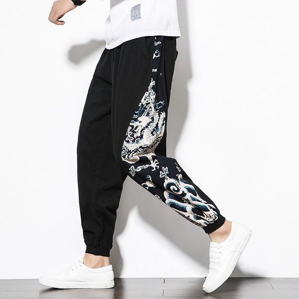 japanese fashion kimono print pants asian costume casual long pants kimono yukata men's harem trousers side print1, Black
japanese fashion kimono print pants asian costume casual long pants kimono yukata men's harem trousers side print1, Black