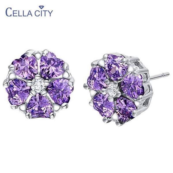 cellacity charms stud earrings for women silver 925 jewelry heart shaped gemstones five heart female ear studs anniversary party, Golden;silver
cellacity charms stud earrings for women silver 925 jewelry heart shaped gemstones five heart female ear studs anniversary party, Golden;silver
