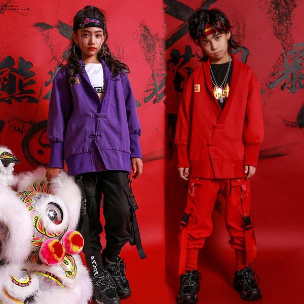 stage wear kids hip hop dance costumes chinese style wushu clothing girls boys performance street dancing outfit dn5002, Black;red
stage wear kids hip hop dance costumes chinese style wushu clothing girls boys performance street dancing outfit dn5002, Black;red