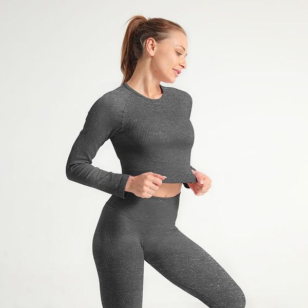 women seamless yoga set fitness sports suits gym clothes ribbed casual long sleeves shirts high waist leggings 2 pieces set1, White;red
women seamless yoga set fitness sports suits gym clothes ribbed casual long sleeves shirts high waist leggings 2 pieces set1, White;red