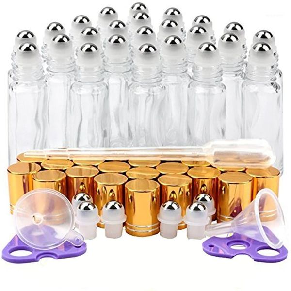 packing bottles 24 pack 10 ml clear glass roller with golden lids balls1 
packing bottles 24 pack 10 ml clear glass roller with golden lids balls1