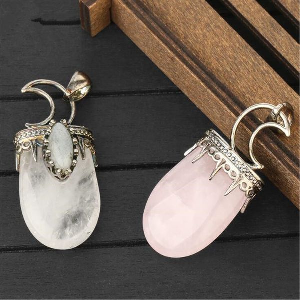 new style 6pcs/lot natural pendant moon with stone flat crystal necklace drop shopping q1216, Silver
new style 6pcs/lot natural pendant moon with stone flat crystal necklace drop shopping q1216, Silver
