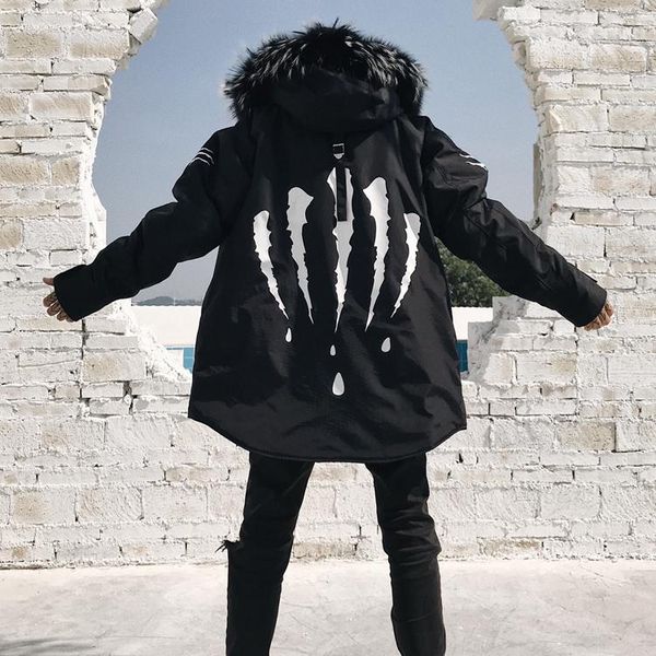 men's jackets hip hop scratching fur collar hooded coat street wear fashion cotton parka jacket add wool clothing thicken men women coa, Black;brown
men's jackets hip hop scratching fur collar hooded coat street wear fashion cotton parka jacket add wool clothing thicken men women coa, Black;brown