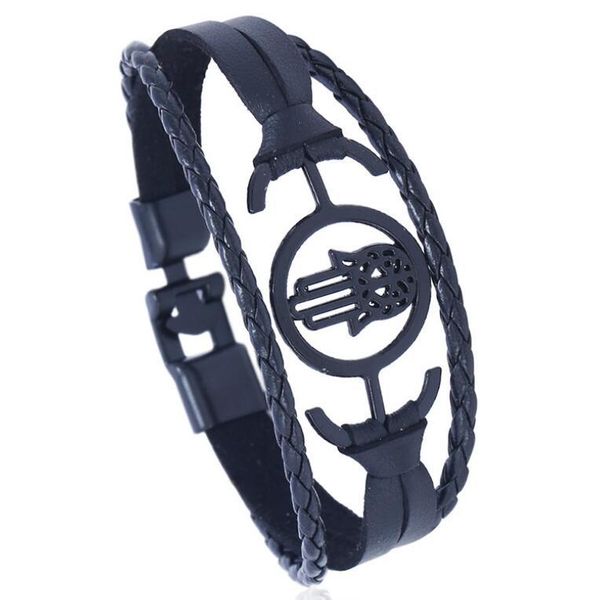 vintage casual leather bracelet all match hamsa hand charms bangle women me multilayer wristbands handmade retro fashion jewelry, Black
vintage casual leather bracelet all match hamsa hand charms bangle women me multilayer wristbands handmade retro fashion jewelry, Black