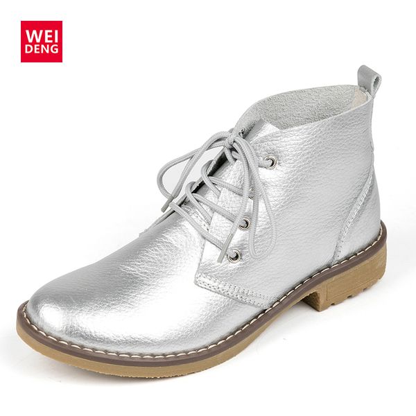 weideng women ankle boots fashion outdoor winter lace up genuine leather classic military botas high casual punk shoes y1221, Black
weideng women ankle boots fashion outdoor winter lace up genuine leather classic military botas high casual punk shoes y1221, Black