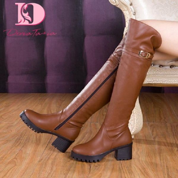 boots doratasia fashion female chunky high heels over the knee platform thigh women casual elegant shoes woman, Black
boots doratasia fashion female chunky high heels over the knee platform thigh women casual elegant shoes woman, Black