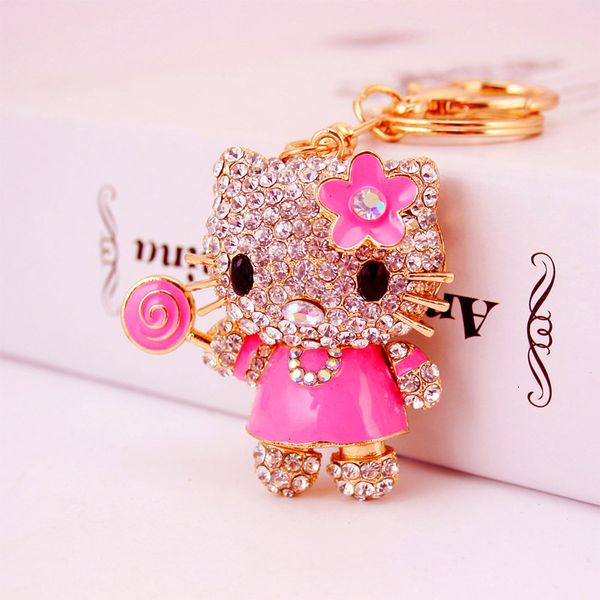 kitten creative cute diamond lollipop cat metal pendant women's bag accessories key chain, Silver
kitten creative cute diamond lollipop cat metal pendant women's bag accessories key chain, Silver