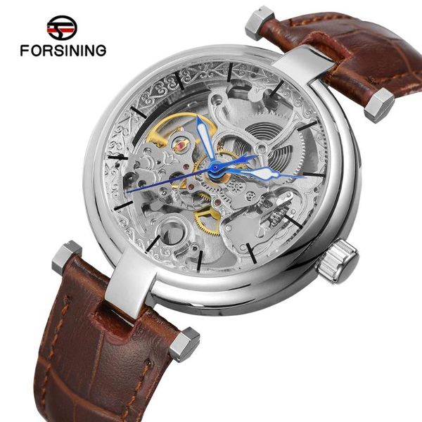 forsining fashion golden clocks mens transparent automatic self-wind watches genuine leather mechanical watch, Slivery;brown
forsining fashion golden clocks mens transparent automatic self-wind watches genuine leather mechanical watch, Slivery;brown