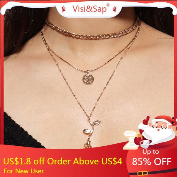 chains visisap 3 layer cross cion rose flower necklaces for women gold color vintage wedding anniversary party gifts lover xr1780, Silver
chains visisap 3 layer cross cion rose flower necklaces for women gold color vintage wedding anniversary party gifts lover xr1780, Silver