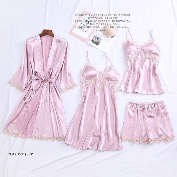 pink silk pajamas for women lace trimmed nightwear satin pajamas with shorts 4-piece sleepwear suits casual home clothes1, Black;red
pink silk pajamas for women lace trimmed nightwear satin pajamas with shorts 4-piece sleepwear suits casual home clothes1, Black;red