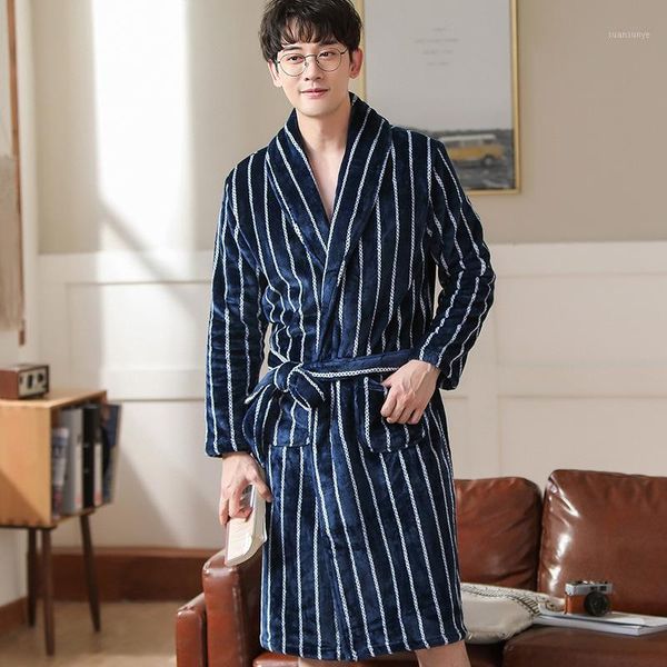men's bathrobe winter flannel warm robe casual striped bath towel bathrobe man nightgown long sleeve lace up sleepwear plus size1, Black;brown
men's bathrobe winter flannel warm robe casual striped bath towel bathrobe man nightgown long sleeve lace up sleepwear plus size1, Black;brown