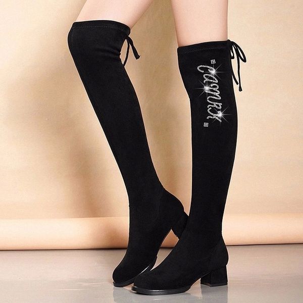 lucyever shiny font rhinestone women's winter high boots black stretch mid heels over the knee boots woman long warm shoes lady #4a2n
lucyever shiny font rhinestone women's winter high boots black stretch mid heels over the knee boots woman long warm shoes lady #4a2n