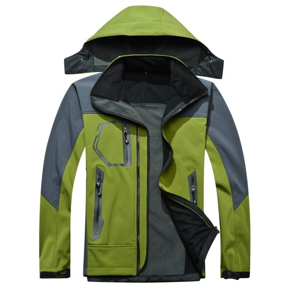 autumn outdoor sportswear men's soft shell fleece jacket waterproof windproof breathable jacket camping & hiking hunting jacket q1208, Black;brown
autumn outdoor sportswear men's soft shell fleece jacket waterproof windproof breathable jacket camping & hiking hunting jacket q1208, Black;brown