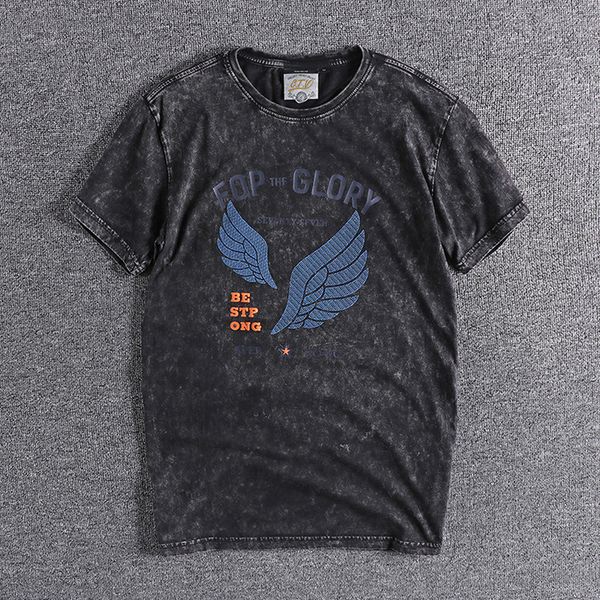 2021 new summer trendy men's round neck short-sleeved t-shirt wings printing pattern retro male tees cotton comfortable vintage men shi, White;black
2021 new summer trendy men's round neck short-sleeved t-shirt wings printing pattern retro male tees cotton comfortable vintage men shi, White;black