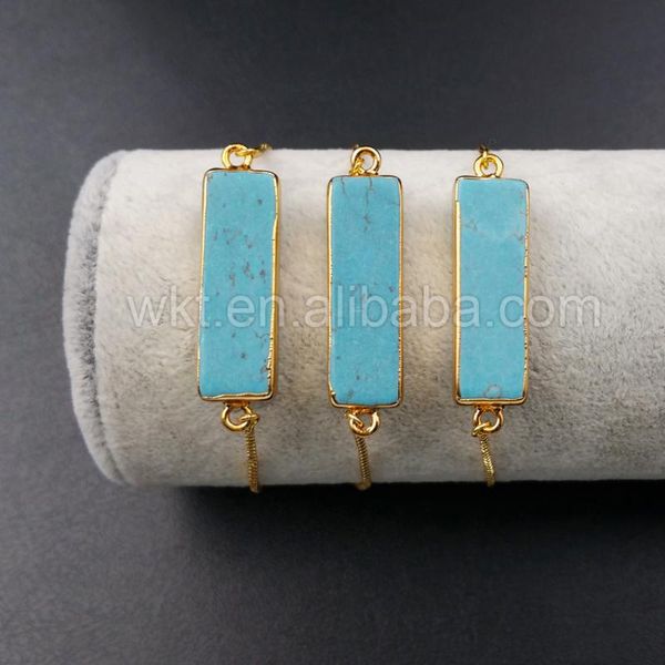 link, chain wt-b344 wholesale natural green stone bracelet unique rectangle with gold color 10*30mm, Black 
link, chain wt-b344 wholesale natural green stone bracelet unique rectangle with gold color 10*30mm, Black