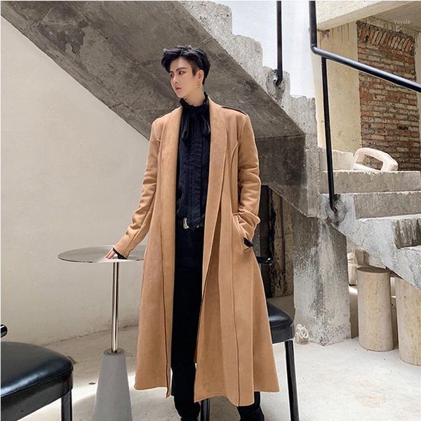 xlwindbreaker male korean version of the handsome knee over long coat suede tie slim trend autumn casual men's coat .1, Tan;black
xlwindbreaker male korean version of the handsome knee over long coat suede tie slim trend autumn casual men's coat .1, Tan;black