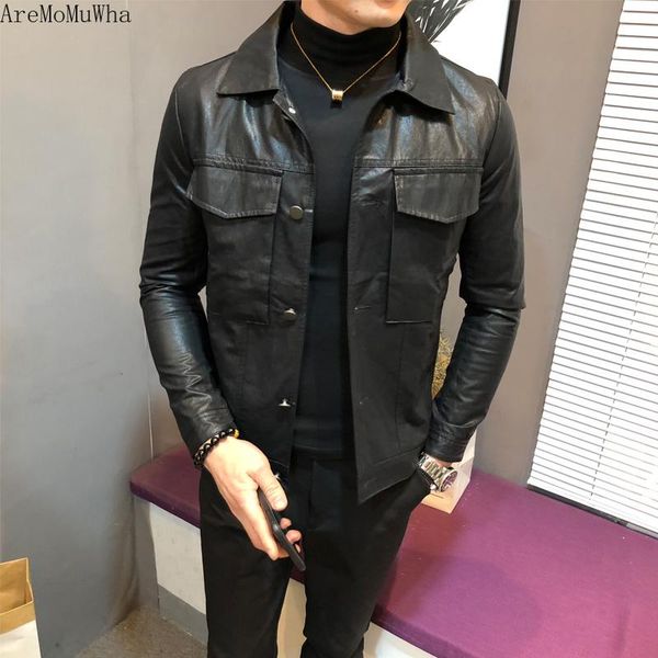 2020 new men's leather jacket korean style slim spring and autumn motorcycle clothing pu jacket autumn and winter leather, Black
2020 new men's leather jacket korean style slim spring and autumn motorcycle clothing pu jacket autumn and winter leather, Black