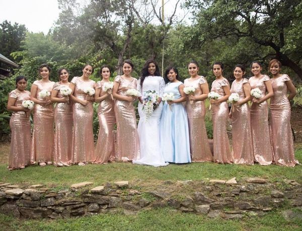 rose gold long bridesmaid dresses mermaid short sleeve backless sequined wedding party dresses guest maid of honor dress p154, White;pink
rose gold long bridesmaid dresses mermaid short sleeve backless sequined wedding party dresses guest maid of honor dress p154, White;pink
