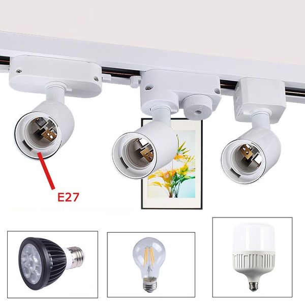 e27 holder track light e27 base track lamp for spot lamp led bulb indoor lighting clothes jewel shop restaurant dining room
e27 holder track light e27 base track lamp for spot lamp led bulb indoor lighting clothes jewel shop restaurant dining room