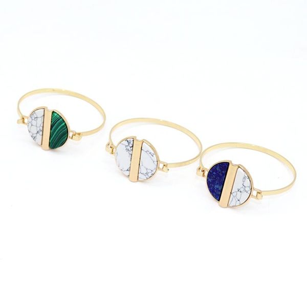 bangle half round marble stone inlay cooper for women brand brangle gift jewlery, Black
bangle half round marble stone inlay cooper for women brand brangle gift jewlery, Black
