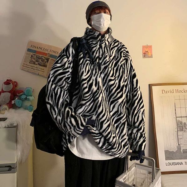 zebra pattern sweater men's autumn winter hoodless ulzzang clothing trend loose and versatile insbf jacket, Black
zebra pattern sweater men's autumn winter hoodless ulzzang clothing trend loose and versatile insbf jacket, Black