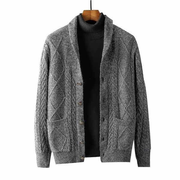 autumn winter men collar cardigan warm thick soft pocket spacious long sleeve clothes knitted casual male sweater, White;black
autumn winter men collar cardigan warm thick soft pocket spacious long sleeve clothes knitted casual male sweater, White;black