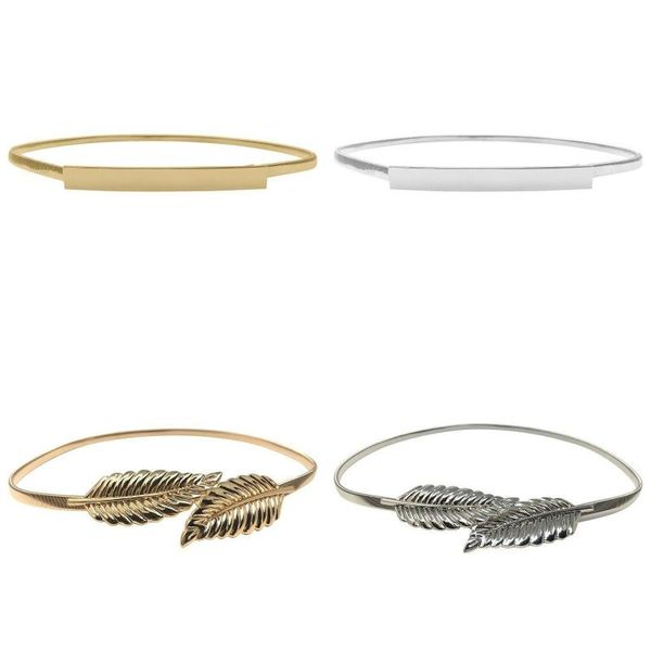 womens ladies fashion gold leaves metal elastic thin skinny belt waist band 2 styles, Black;brown
womens ladies fashion gold leaves metal elastic thin skinny belt waist band 2 styles, Black;brown