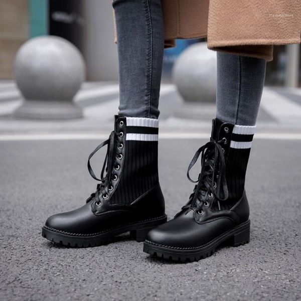 boots 2021 platform thick bottom autumn winter women shoes round toe square heel lace-up socks ankle motorcycle women1, Black
boots 2021 platform thick bottom autumn winter women shoes round toe square heel lace-up socks ankle motorcycle women1, Black