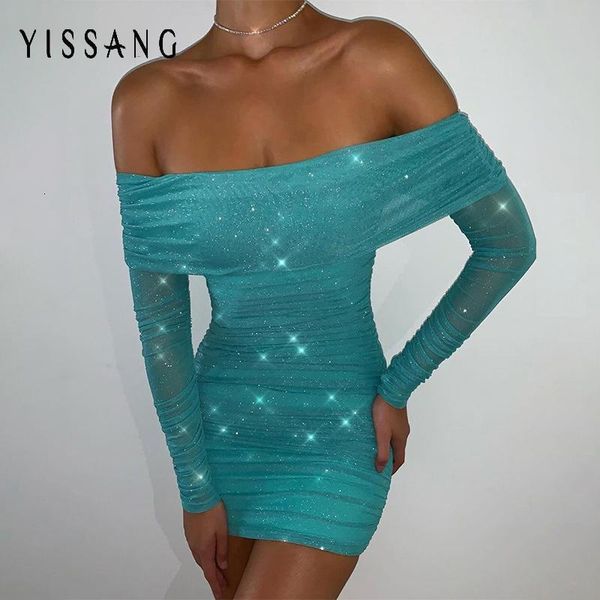 yissang off shoulder glitter double layer mesh party dress women long sleeve ruched mini dresses autumn elegant night club dress, Black;gray
yissang off shoulder glitter double layer mesh party dress women long sleeve ruched mini dresses autumn elegant night club dress, Black;gray