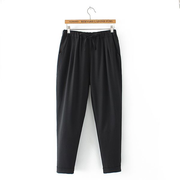 size plus female black sea-blue elastic waistline thin casual trousers elegant ol'pants d75v, Black;white
size plus female black sea-blue elastic waistline thin casual trousers elegant ol'pants d75v, Black;white