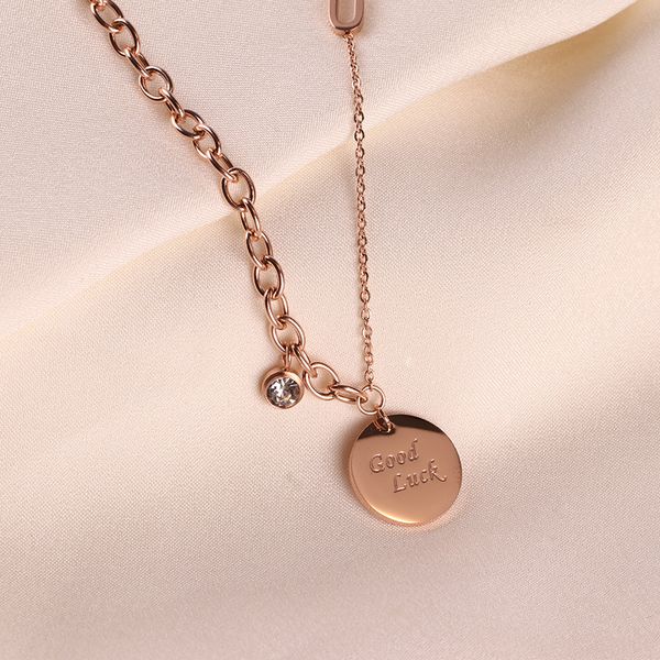 high end cool wind asymmetric neck chain good luck letter necklace female titanium steel fu brand net red clavicle chain, Silver
high end cool wind asymmetric neck chain good luck letter necklace female titanium steel fu brand net red clavicle chain, Silver