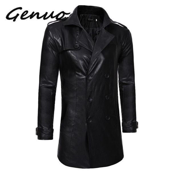 genuo новая кожа jaket men новая мода популярная черная средняя длина весенние куртки мужская повседневная двубортное пальто мотоциклов, Black
genuo новая кожа jaket men новая мода популярная черная средняя длина весенние куртки мужская повседневная двубортное пальто мотоциклов, Black