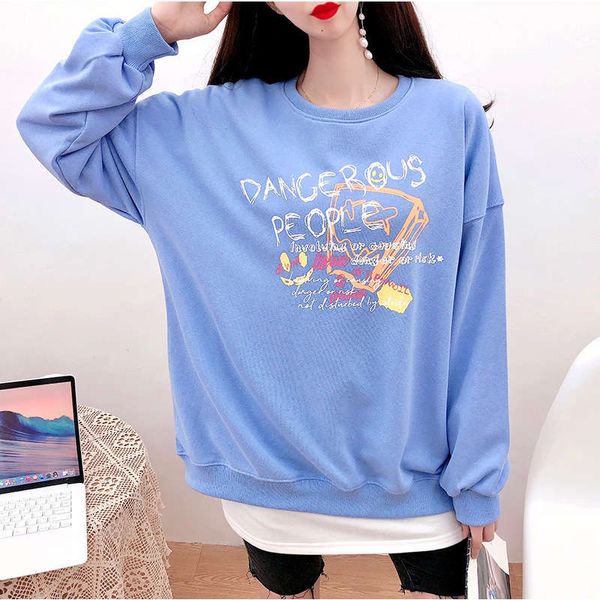 east gate spring and autumn new korean woolen sweater women's lovely print loose oversized top, Black
east gate spring and autumn new korean woolen sweater women's lovely print loose oversized top, Black