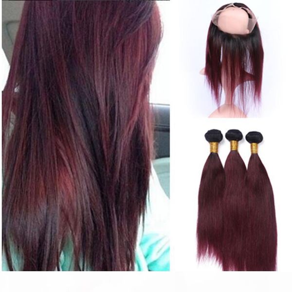 9a ombre #1b 99j pre plucked 360 full lace frontal closure malaysian silky straight ombre 360 lace frontal with human hair bundles, Black;brown
9a ombre #1b 99j pre plucked 360 full lace frontal closure malaysian silky straight ombre 360 lace frontal with human hair bundles, Black;brown