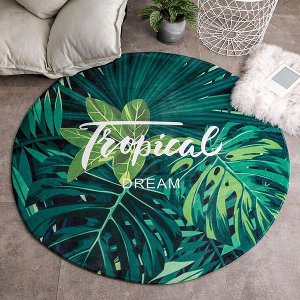 cilected green tropical leaves printed round carpets living room bedroom fleece area rug children play tent anti-slip floor mat1
cilected green tropical leaves printed round carpets living room bedroom fleece area rug children play tent anti-slip floor mat1