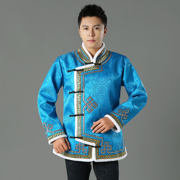winter men's long sleeve traditional chinese tang suit embroidered ethnic clothing mandarin collar asian style outerwear, Red
winter men's long sleeve traditional chinese tang suit embroidered ethnic clothing mandarin collar asian style outerwear, Red