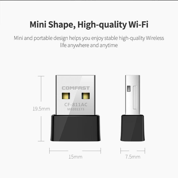 2020 cf-811ac 650mbps usb wireless 2.4g&5g wifi adapter high speed network card rtl8811 dual band 802.11ac antenna for lapdesktop
2020 cf-811ac 650mbps usb wireless 2.4g&5g wifi adapter high speed network card rtl8811 dual band 802.11ac antenna for lapdesktop