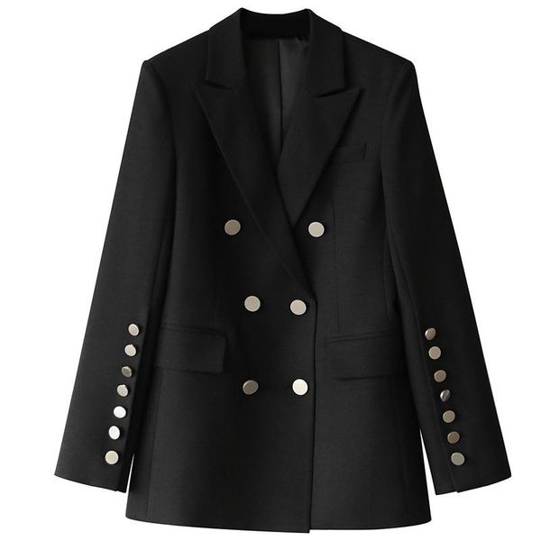 women's suits & blazers autumn style korean suit long double-breasted design fashion temperament, White;black
women's suits & blazers autumn style korean suit long double-breasted design fashion temperament, White;black