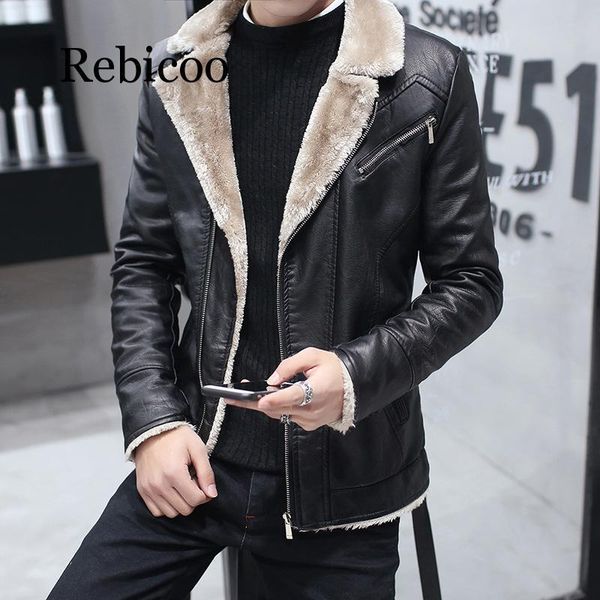 men's fur & faux rebicoo 2021 autumn and winter youth plus velvet thick leather casual jacket trend clothing, Black
men's fur & faux rebicoo 2021 autumn and winter youth plus velvet thick leather casual jacket trend clothing, Black